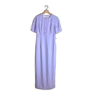 Nite lite‎ ladies lavender sequin detail long dress size 8